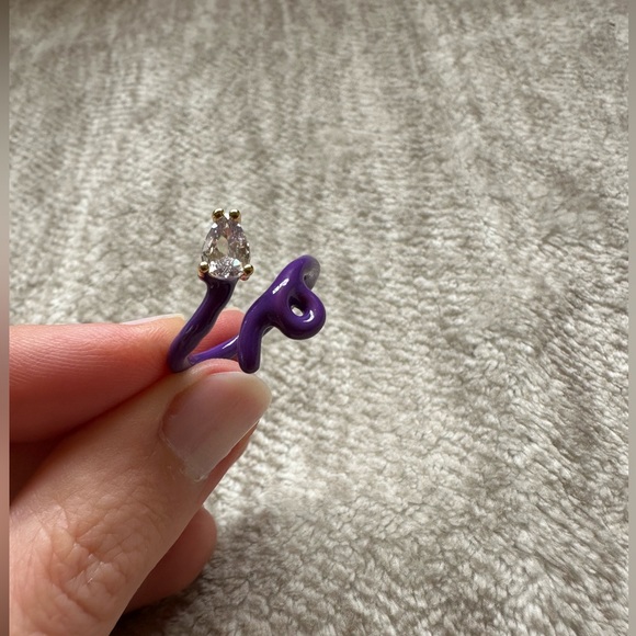 💜 Royal Purple Baby Vine Enamel Ring ✨ - Picture 14 of 14